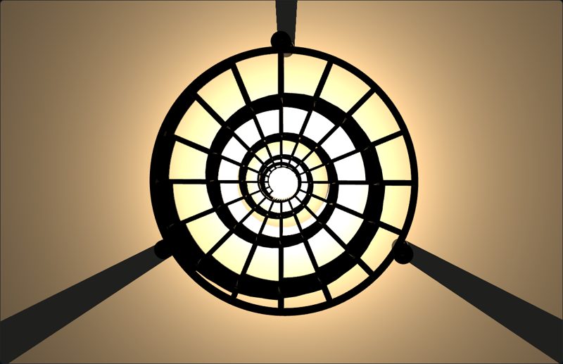 Endless staircase wall light